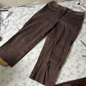 212 Collection Sz 2 Natural Fit Cropped Brown Capri Pant